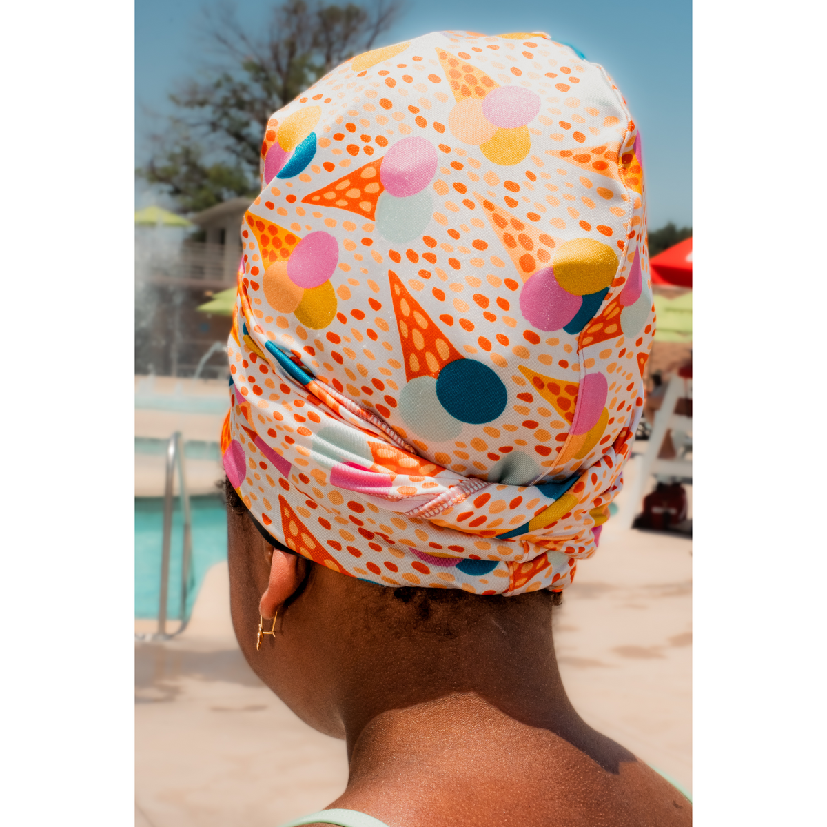 Buy wholesale Salty Sea Knot - Swimming Cap Topper - Swim Turban - Fizz Pop  - Medium / Large (22in - 23in) - None