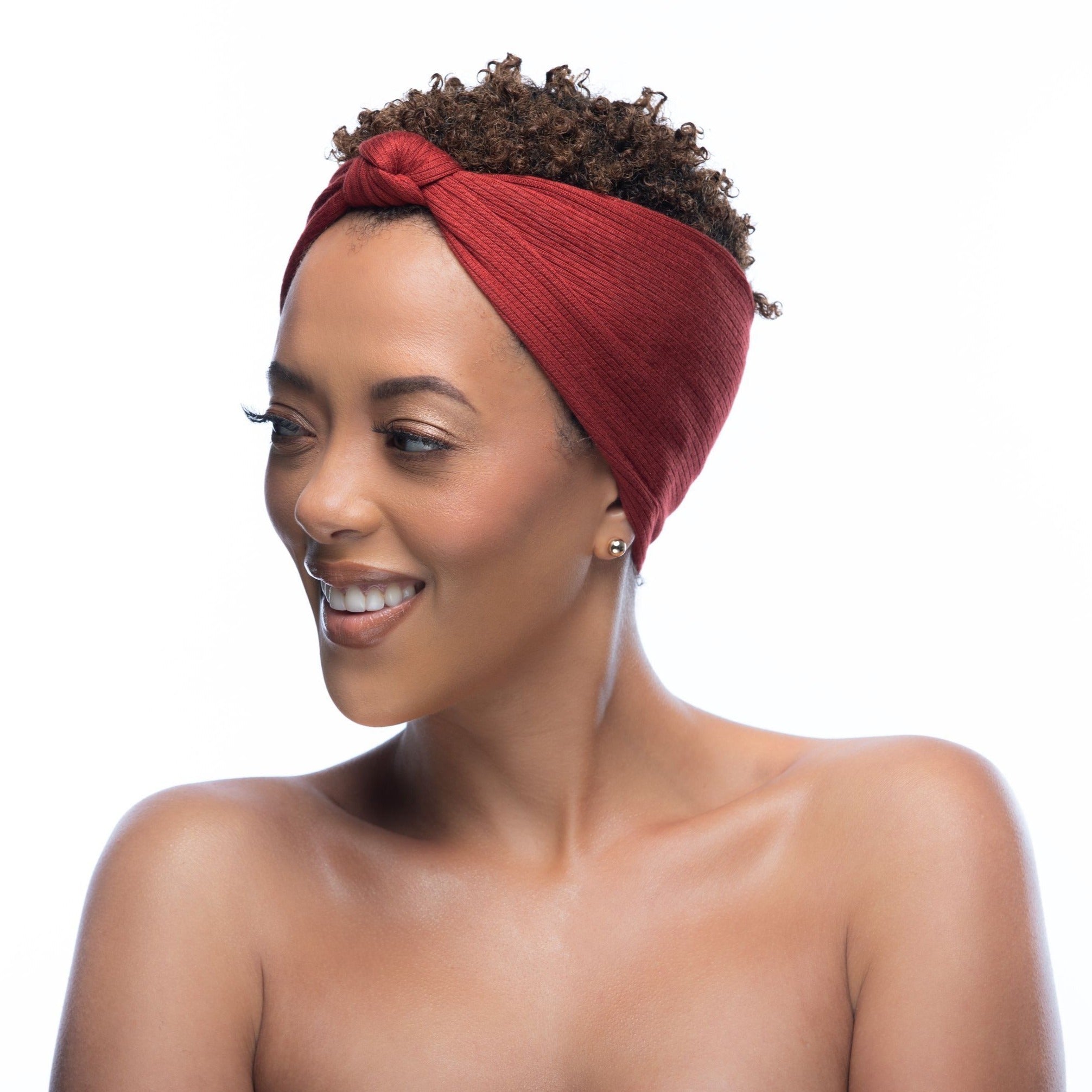 Paprika Luxe Ribbed Knotted Headband