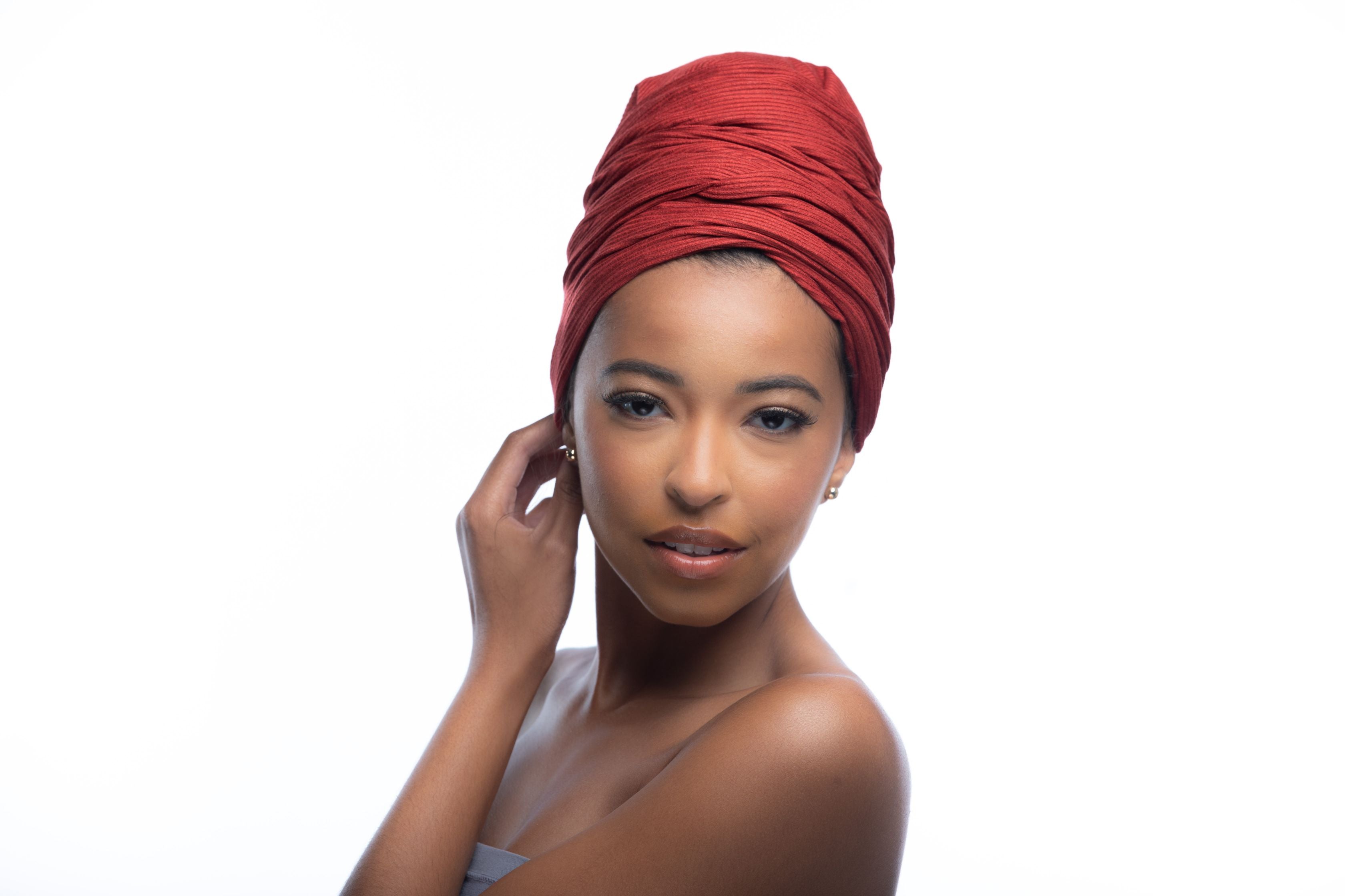 Paprika Luxe Ribbed Turban